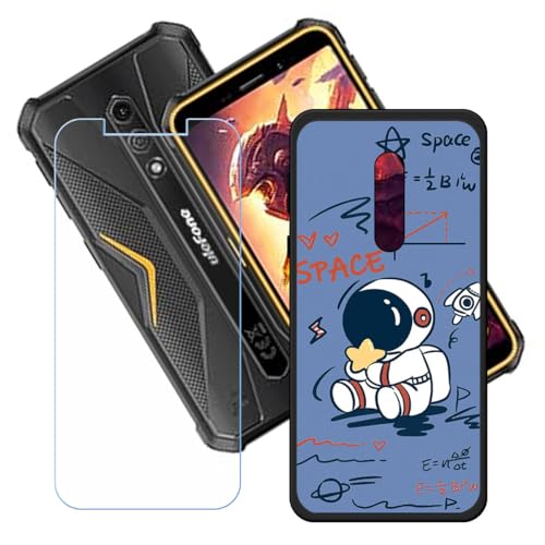 Hülle für Ulefone Armor X12 Pro + HD Panzerglas, Sanft Handyhülle Silikon Schutzhülle Cover TPU Case Handy Tasche Handytasche - Panzerglasfolie Schutzfolie für (5,45") - KE82 von Generic