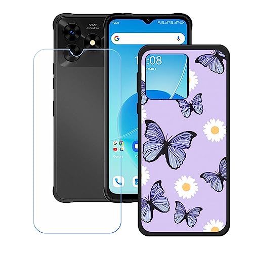 Hülle für Umidigi G5 Mecha + HD Panzerglas, Sanft Handyhülle Silikon Schutzhülle Cover TPU Case Handy Tasche Handytasche - Panzerglasfolie Schutzfolie für (6,6") - KE157 von Generic