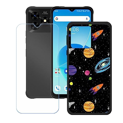 Hülle für Umidigi G5 Mecha + HD Panzerglas, Sanft Handyhülle Silikon Schutzhülle Cover TPU Case Handy Tasche Handytasche - Panzerglasfolie Schutzfolie für (6,6") - KE165 von Generic