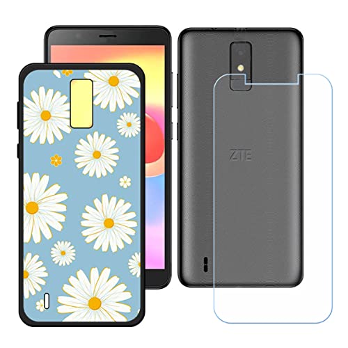 Hülle für ZTE Blade A32 + HD Panzerglas, Sanft Handyhülle Silikon Schutzhülle Cover TPU Case Handy Tasche Handytasche - Panzerglasfolie Schutzfolie für (5,45") - KE175 von Generic