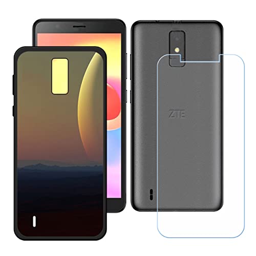 Hülle für ZTE Blade A32 + HD Panzerglas, Sanft Handyhülle Silikon Schutzhülle Cover TPU Case Handy Tasche Handytasche - Panzerglasfolie Schutzfolie für (5,45") - KE29 von Generic