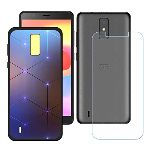 Hülle für ZTE Blade A32 + HD Panzerglas, Sanft Handyhülle Silikon Schutzhülle Cover TPU Case Handy Tasche Handytasche - Panzerglasfolie Schutzfolie für (5,45") - KE3 von Generic