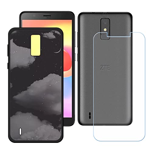 Hülle für ZTE Blade A32 + HD Panzerglas, Sanft Handyhülle Silikon Schutzhülle Cover TPU Case Handy Tasche Handytasche - Panzerglasfolie Schutzfolie für (5,45") - KE40 von Generic