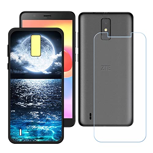 Hülle für ZTE Blade A32 + HD Panzerglas, Sanft Handyhülle Silikon Schutzhülle Cover TPU Case Handy Tasche Handytasche - Panzerglasfolie Schutzfolie für (5,45") - KE42 von Generic