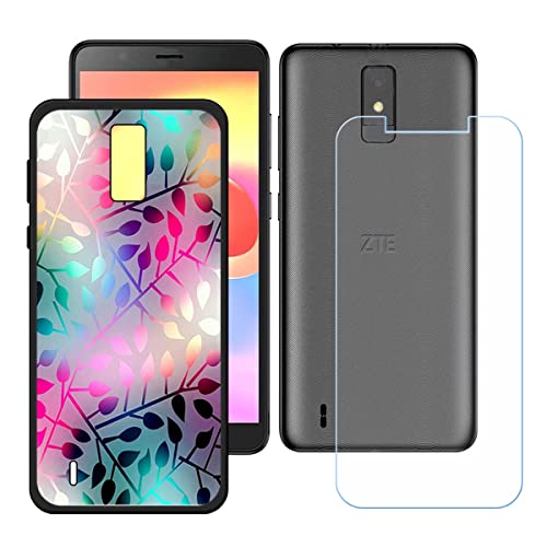 Hülle für ZTE Blade A32 + HD Panzerglas, Sanft Handyhülle Silikon Schutzhülle Cover TPU Case Handy Tasche Handytasche - Panzerglasfolie Schutzfolie für (5,45") - KE5 von Generic