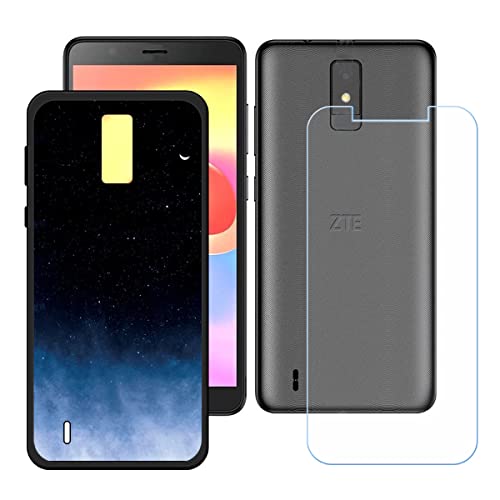Hülle für ZTE Blade A32 + HD Panzerglas, Sanft Handyhülle Silikon Schutzhülle Cover TPU Case Handy Tasche Handytasche - Panzerglasfolie Schutzfolie für (5,45") - KE50 von Generic