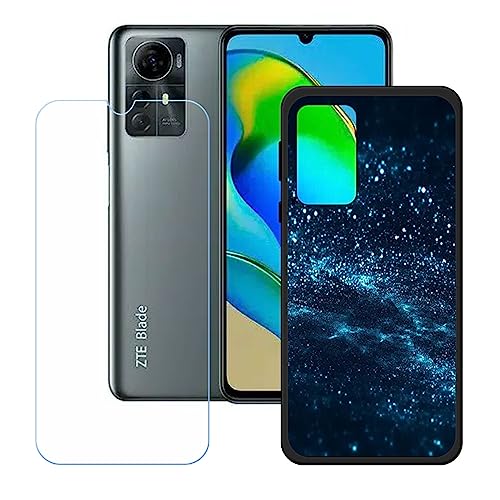 Hülle für ZTE Blade A72S + HD Panzerglas, Sanft Handyhülle Silikon Schutzhülle Cover TPU Case Handy Tasche Handytasche - Panzerglasfolie Schutzfolie für (6,75") - KE61 von Generic