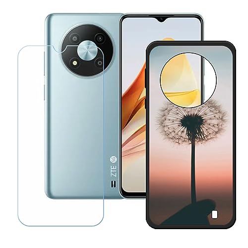 Hülle für ZTE Blade A73 5G + HD Panzerglas, Sanft Handyhülle Silikon Schutzhülle Cover TPU Case Handy Tasche Handytasche - Panzerglasfolie Schutzfolie für (6,52") - KE39 von Generic