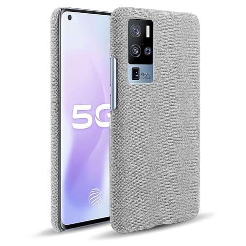 Hülle für vivo X50 PRO Plus,Leinwand Muster Design,Schlankes Design mit griffiger Oberfläche,Stoß- und Kratzfeste Gewebestruktur-Light Gray Hülle für vivo X50 PRO Plus,Leinwand Muster Design,Schlankes Design mit griffiger Oberfläche,Stoß- und Kratzfeste Gewebestruktur-Light Gray von Generic