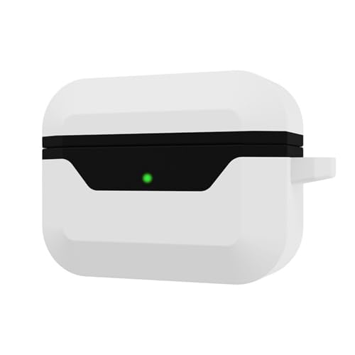 Hülle kompatibel mit Apple AirPods Pro 2 In‑Ear Kopfhörer Zweifarbig Schutzhülle mit Bergsteigschnalle - Silikon Schutzhülle Etui Case Cover Earphone Protector (Weiß + Schwarz,1:1) von Generic