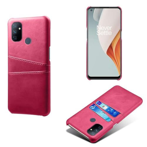 Hülle kompatibel mit Oneplus Nord N100,PU-Lederhülle - schlanke stoßfeste Handyhülle mit 2 Kartenschlüssen,Anti-Fingerabdruck & Anti-Drop-Schutz Kunststoff-Kunstleder-Rose Red Hülle kompatibel mit Oneplus Nord N100,PU-Lederhülle - schlanke stoßfeste Handyhülle mit 2 Kartenschlüssen,Anti-Fingerabdruck & Anti-Drop-Schutz Kunststoff-Kunstleder-Rose Red von Generic