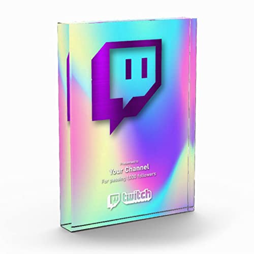 Individuell gestaltete und personalisierte Twitch Streamer Follower Milestone Award Plakette New Colorful von Generic
