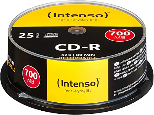 Intenso CD-R 700MB/80min 52x Speed - 25stk Cake Box von Generic