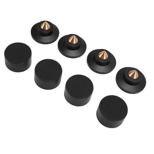 Isolierung der Lautsprecher Bild der Füße, Aluminiumlegierungsabsorber -Absorber -Absorber Unverschämtheit Paet Textur Heurme Frequenz Sein Klang für CD DVD Player (Black) von Generic