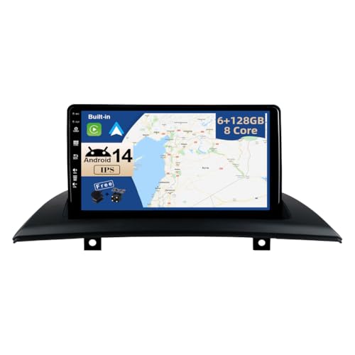 JOYX - [6G+128G] - Android 12 IPS Autoradio Passt für BMW X3 E83 (2004-2012) - Kabellos CarPlay/Android Auto/DSP - LED Kamera & MIC - 9 Zoll 2 Din - DAB Lenkradsteuerung WiFi Fast-Boot 360-Kamera 4G von Generic