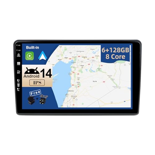 JOYX - 6G+128G - Android 12 IPS Autoradio Passt für FIAT Ducato/Citroen Jumper/Peugeot Boxer - Kabellos CarPlay/Android Auto/DSP - LED Kamera & MIC - 9 Zoll 2 Din - DAB SWC Fast-Boot 360-Camera von Generic