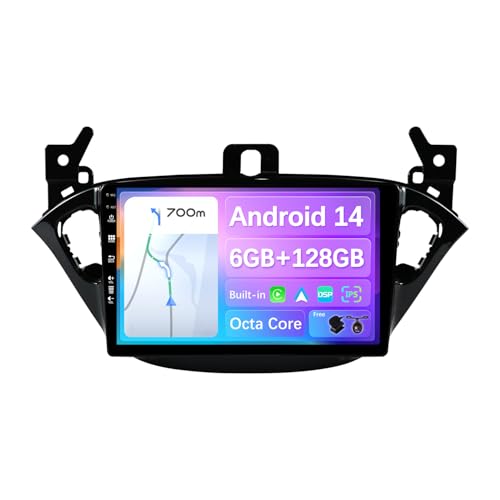 JOYX - 6G+128G - Android 12 IPS Autoradio Passt für Opel Corsa (2015-2019) / Adam (2013-2016) - Kabellos CarPlay/Android Auto/DSP - Kamera & MIC - 9 Zoll 2 Din - DAB Lenkradsteuerung Fast-boot 360-CAM von Generic