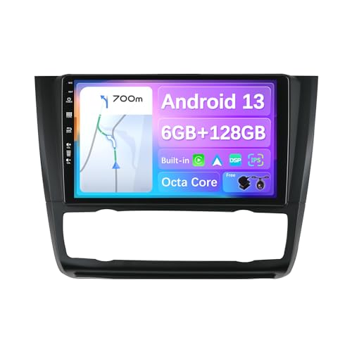 JOYX - 6G+128G - Android 13 IPS Autoradio Passt für BMW 1 Series E81 E82 E87 E88 (2004-2012) - Kabellos CarPlay/Android Auto/DSP - Kamera & MIC - 9 Zoll 2 Din - DAB Lenkradsteuerung Fast-Boot 360-CAM von Generic
