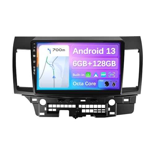 JOYX - 6G+128G - Android 13 IPS Autoradio Passt für Mitsubishi Lancer (2010-2016) - Kabellos CarPlay/Android Auto/DSP - LED Kamera & MIC - 10.1 Zoll 2 Din - DAB Lenkradsteuerung Fast-Boot 360-Kamera von Generic