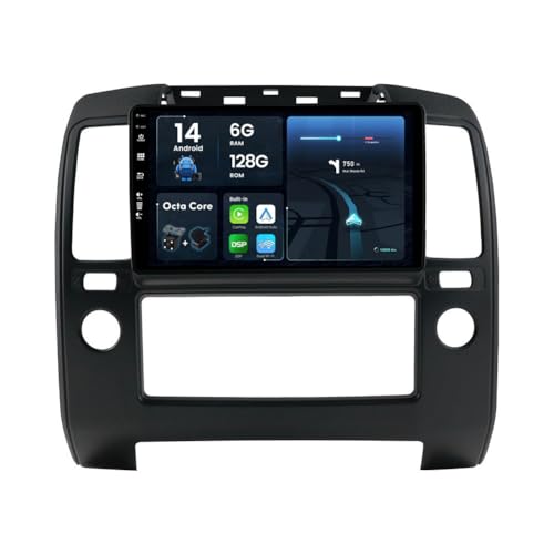 JOYX - 6G+128G - Android 13 IPS Autoradio Passt für Nissan Navara 3 D40 (2004-2010) - Kabellos CarPlay/Android Auto/DSP - Kamera & MIC - 9 Zoll 2 Din - DAB Lenkradsteuerung Fast-Boot 360-Kamera WiFi von Generic