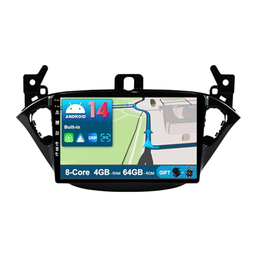 JOYX Android 12 IPS Autoradio Passt für Opel Corsa (2015-2019) / Adam (2013-2016) - [4G+64G] - Eingebaut DSP/Carplay/Android Auto - Kamera + MIC - 9 Zoll 2 Din - SWC WiFi DAB 360-Camera Fast-Boot AHD von Generic