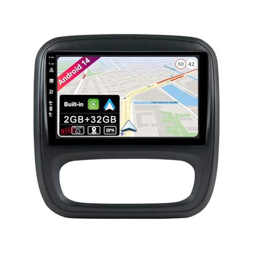 JOYX Android 12 IPS Autoradio Passt für Renault trafic 3 (2014-2021) / Opel Vivaro B (2014-2018) - Eingebautes CarPlay Android Auto - KOSTENLOS Kamera - 2G+32G - 9 Zoll 2 Din - DAB SWC WiFi Fast-Boot von Generic