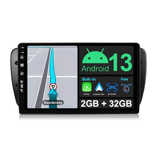 JOYX Android 13 IPS Autoradio Passt für Seat Ibiza 6J (2009-2014) - Eingebautes CarPlay Android Auto - KOSTENLOS Rückfahrkamera - [2G+32G] - 9 Zoll 2 Din - DSP DAB Lenkradsteuerung WiFi Fast-Boot 4G von Generic