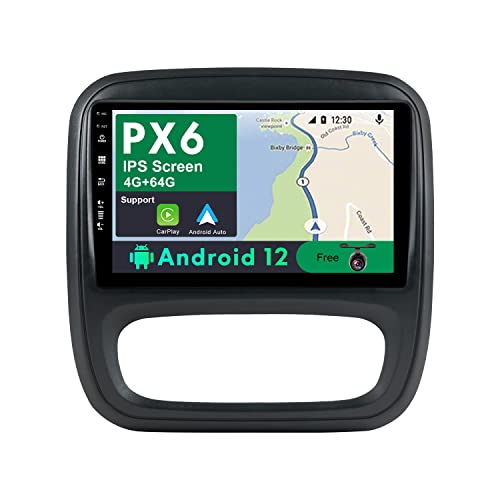 JOYX PX6 Android 11 IPS Autoradio Passt für Renault trafic 3 (2014-2021) / Opel Vivaro B (2014-2018) - 4G+64G - Kamera KOSTENLOS - 2 Din 9 Zoll - DAB SWC 4G WiFi CarPlay Android Auto HDMI 4K-Video AHD von Generic