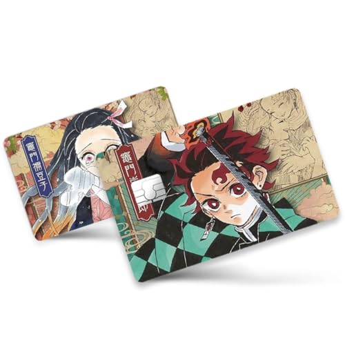 Japanische Anime-Kreditkarten-Aufkleber für Transport, Schlüssel, Debit, Kreditkarte, Führerschein, Muster, Kartenhülle, um sicher zu spielen, Vinyl, dünn, wasserdicht, Digitaldruck von Generic