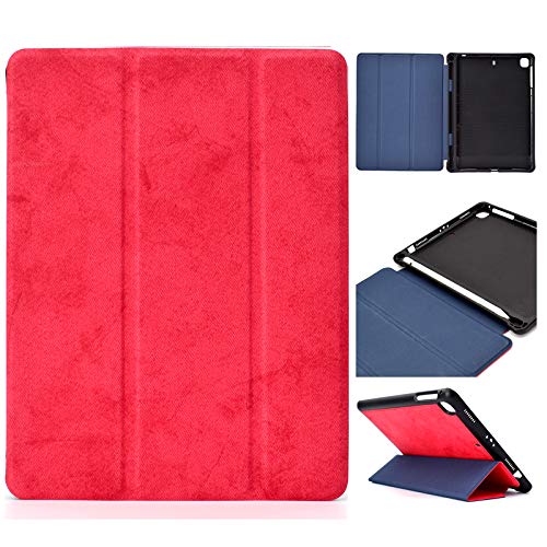 Jian Ying Schutzhülle für Apple iPad Mini 1 2 3 4, Mode Elegant schlanke und leichte Cover Ständer Schutz Displayschutzfolie Fall rot von Generic