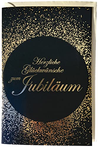 Jubiläumskarte Schrift black and gold von Generic