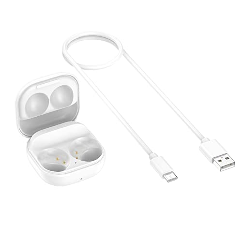 Kabelgebundene Ladehülle Ersatz für Samsung Galaxy Buds2 SM-R177 Kopfhörer, Ladebox, Ladestation, Ladestation, Ladestation, Ladestation, Weiß, ohne Ohrhörer von Generic