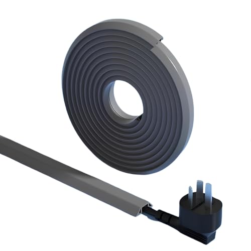 Kabelkanal Boden, Cable Organizer, Kabelabdeckungen for Kabel auf Dem Boden, Selbstklebende Kabelabdeckung aus Weichem PVC for das Homeoffice, Fitnessstudio, Restaurant von Generic