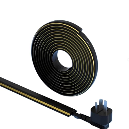 Kabelkanal Boden, Cable Organizer, Kabelabdeckungen for Kabel auf Dem Boden, Selbstklebende Kabelabdeckung aus Weichem PVC for das Homeoffice, Fitnessstudio, Restaurant von Generic