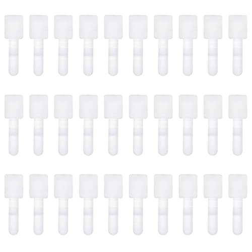 Kabelmanagement 30 Stück Selbstklebende Kabelhalter mit Klettverschluss Kabel Organizer für Wand und Schreibtisch (Weiß, 30 Stück) von Generic