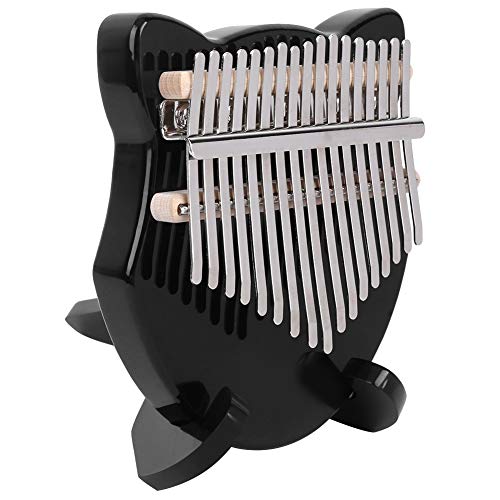 Kalimba Daumen Klavier, Transparente Kalimba -Kristallfuchsform 17 Key Thumb Piano Kit mit Abgestimmter C -Schlüssel für Anfänger Heimdekoration (BLACK) von Generic