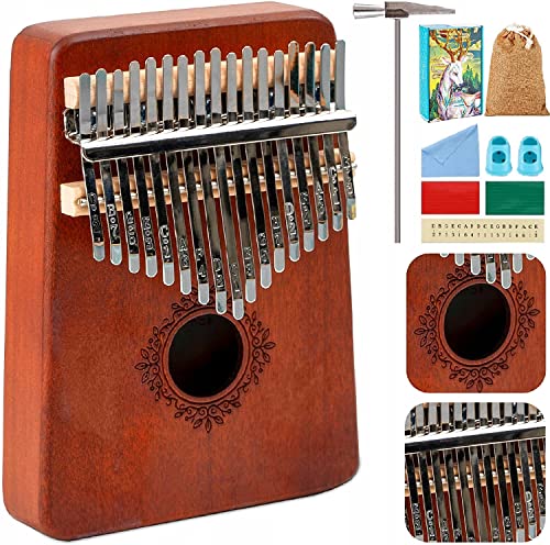 Kalimba instrument Holz Kalimba Instrumentensatz mit 17 Tasten für Anfänger für Kinder und Erwachsene professionelle und anfänger Musikinstrument Geschenke jaw harp Kalimba 17 kinder instrumente von Generic