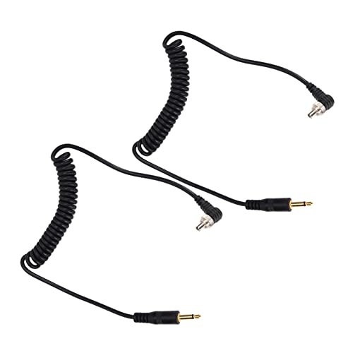 Kamera -Blitzkabel, Kunststoff und Legierung mit 2 PCS -Kamera Flash Kabel 3,5 Mm Bis Männlicher Flash PC Synchronisationskabel für Digitalkameras von Generic