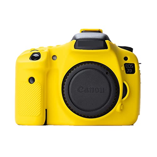 Kameratasche Tasche Weich Silikon Gelb Stoßfest Armor Skin Body Cover Protector für Canon EOS 7D Kamera von Generic