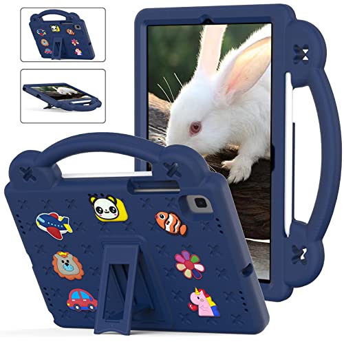 Kinder Hülle für Samsung Galaxy Tab S5e T720 10.5 Zoll (2019), DIY Karton Puppe Eva Leichte Stoßfeste Griff mit Standfuß, Dauerhaft Kids Griff Schutzhülle, Marineblau von Generic