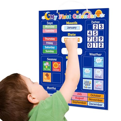 Kinderkalender - Täglicher erster Magnetkalender, Vorschulbildungsspiel | Wand oder Kühlschrank, lustige Wetterstation, interaktives Lernwerkzeug für Kurse und meine Kinderkalender - Täglicher erster Magnetkalender, Vorschulbildungsspiel | Wand oder Kühlschrank, lustige Wetterstation, interaktives Lernwerkzeug für Kurse und meine von Generic