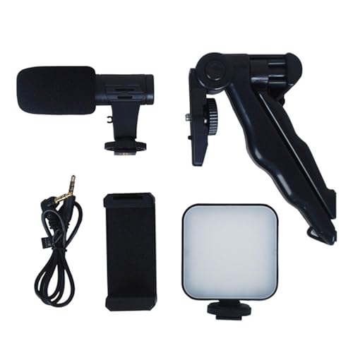 Kit für Vlogging - Video-Set für Smartphone, Vlogging-Kit für Smartphone | Tragbares Kit für Podcasts und Vlogging mit LED-Lichtdesign mit Mikrofon, Telefonhalterungs-Set für Vloggin von Generic