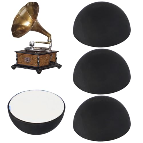 Klebefüße aus Silikon, Klebepads aus Silikon, halbkugelförmige Silikonfüße, 2,8 cm 4 X, rutschfeste Kissen für Audiogeräte, Subwoofer-Isolierung, für Plattenspieler von Generic