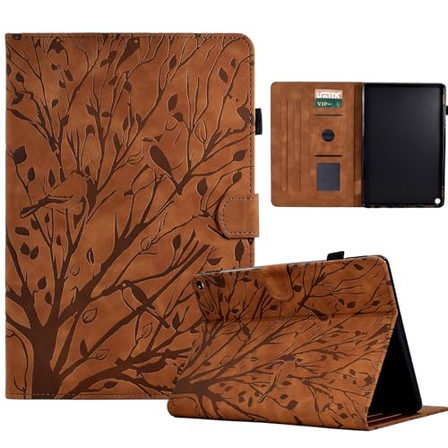 Kompatibel mit Kindle Fire HD 10 & Fire HD 10 Plus Hülle 2021 Release 10,1 Zoll Tablet-Hülle, sturzsichere Schutzhülle mit Kartenschlitz/automatischer Schlaf-/Wachfunktion, Braun von Generic