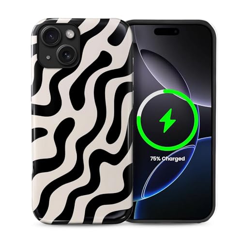 Kompatibel mit iPhone 14 Hülle, Hybrid 2-lagige magnetische Hülle kompatibel mit MagSafe Stoßfest Anti-Kratzer für Mädchen, Frauen, Jungen, Männer, Flüssige Streifen für iPhone 14 Kompatibel mit iPhone 14 Hülle, Hybrid 2-lagige magnetische Hülle kompatibel mit MagSafe Stoßfest Anti-Kratzer für Mädchen, Frauen, Jungen, Männer, Flüssige Streifen für iPhone 14 von Generic
