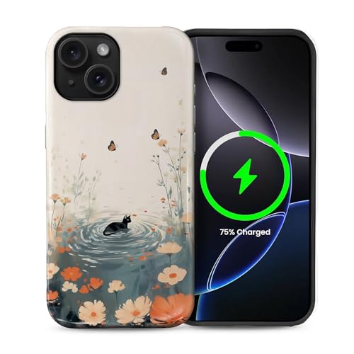 Kompatibel mit iPhone 15 Hülle, Hybrid 2-lagige magnetische Hülle, kompatibel mit MagSafe, stoßfest, kratzfest, für Mädchen, Frauen, Jungen, Männer, Katze für iPhone 15 Kompatibel mit iPhone 15 Hülle, Hybrid 2-lagige magnetische Hülle, kompatibel mit MagSafe, stoßfest, kratzfest, für Mädchen, Frauen, Jungen, Männer, Katze für iPhone 15 von Generic