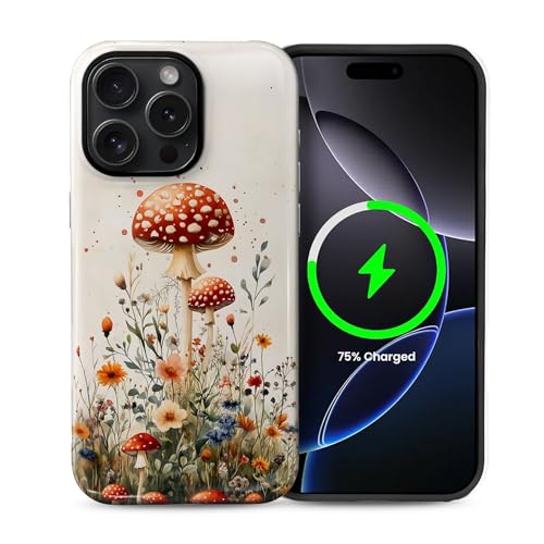 Kompatibel mit iPhone 15 Pro Hülle, Hybrid 2-lagige magnetische Hülle, kompatibel mit MagSafe Stoßfest Anti-Kratzer für Mädchen, Frauen, Jungen, Männer, Pilz für iPhone 15 Pro Kompatibel mit iPhone 15 Pro Hülle, Hybrid 2-lagige magnetische Hülle, kompatibel mit MagSafe Stoßfest Anti-Kratzer für Mädchen, Frauen, Jungen, Männer, Pilz für iPhone 15 Pro von Generic