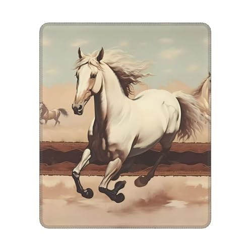 Komputer-Mousepad, Tänzelndes Weißes Horses Gaming Mousepad Multifunktional Mousepad Komfort Desk Pad Für Büroarbeiten Pc 25X30Cm von Generic