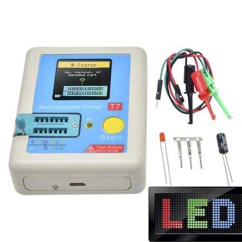 Kondensator -Testermesser - Vollfarbanzeige hochpräziser Transistor -Tester für Kondensator | Hochgeschwindigkeitskomponenten -Widerstandskreis Detektor von Generic