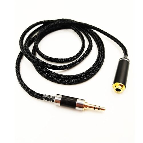 Kopfhörer-Audio-Adapterkabel, 2,5 mm, 3,5 mm, 4,4 mm Stecker auf 4,4 mm symmetrische Buchse, 16-adriges OCC, versilbertes Kopfhörer-Verlängerungskabel (3,5 mm auf 4,4 mmF) von Generic